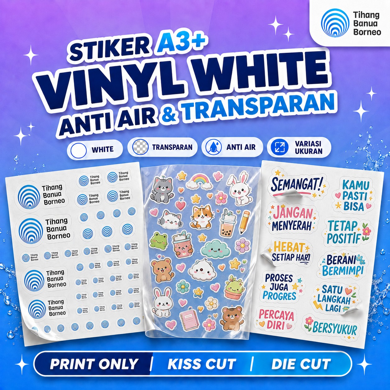 Stiker Vinyl & Transparant Anti Air A3+